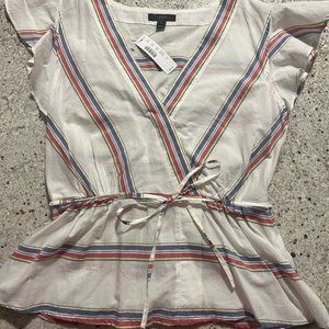 NWT J Crew White Blouse - Size 8